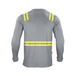 Polera Alta Visibilidad Manga Larga Hombre - gris, xl
