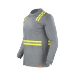 Polera Alta Visibilidad Manga Larga Hombre - gris, xl