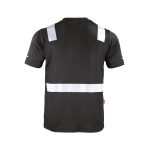 Polera Hibrida Con Cinta Reflectiva Manga Corta Hombre - negro, xl