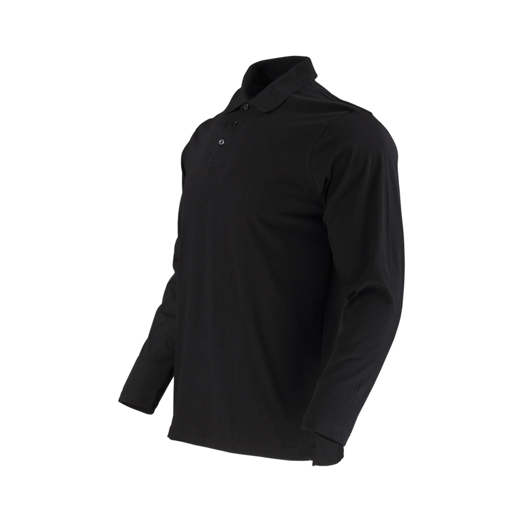 Polera Pique Dryfresh Smooth Manga Larga Hombre - negro, xl