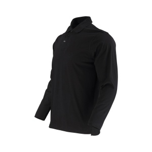 Polera Pique Dryfresh Smooth Manga Larga Hombre - negro, xl