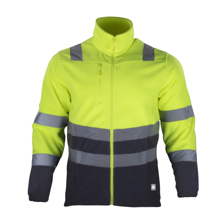 Micropolar Bi-Color Alta Visibilidad Clase 2 Hombre - amarillo-gris-oscuro, s