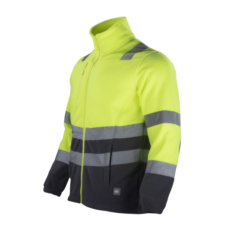 Micropolar Bi-Color Alta Visibilidad Clase 2 Hombre - amarillo-gris-oscuro, s