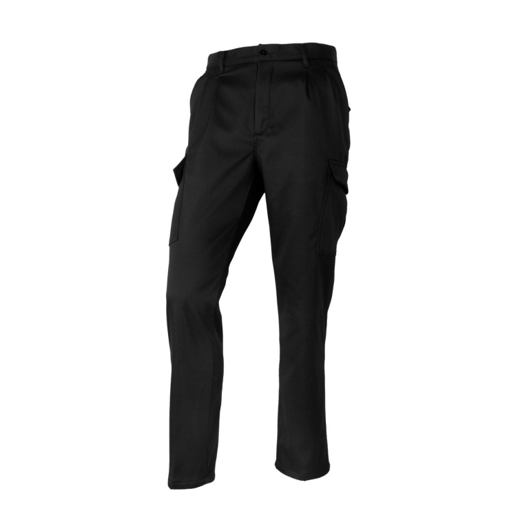 Pantalón Cargo Clásico Forro Polar Hombre - negro, 56