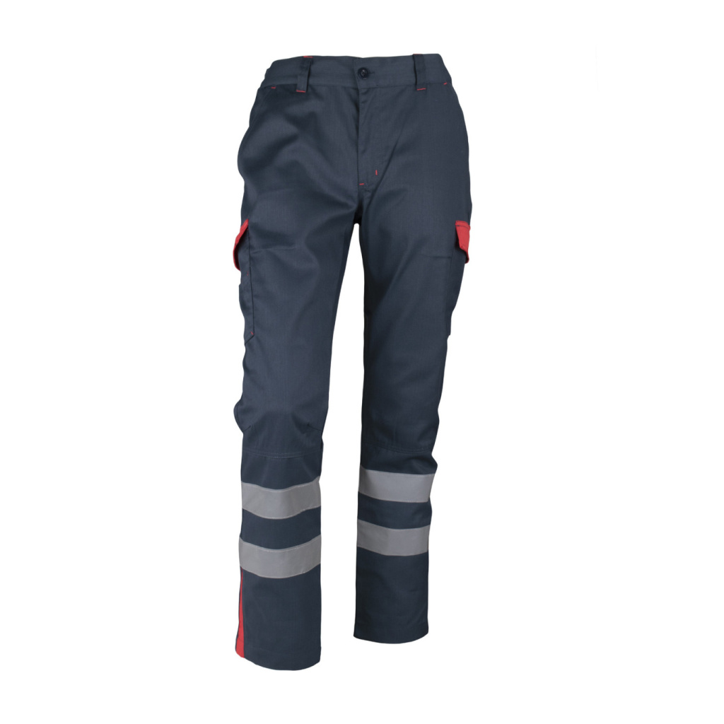 Pantalón Cargo Gabardina Bi-Color Con Cinta Hombre - negro-gris, s