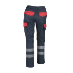 Pantalón Cargo Gabardina Bi-Color Con Cinta Hombre - negro-gris, s