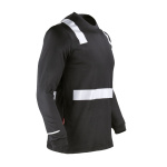Polera Hibrida Con Cinta Reflectiva Manga Larga Hombre - negro, s