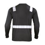 Polera Hibrida Con Cinta Reflectiva Manga Larga Hombre - negro, s
