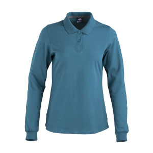 Polera Pique Dryfresh Manga Larga Mujer - azul-piedra, xl