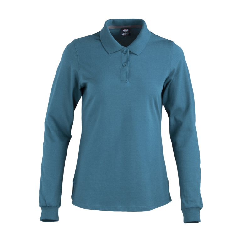 Polera Pique Dryfresh Manga Larga Mujer - azul-piedra, xl