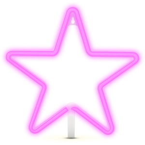 Luz neón Estrella Fucsia
