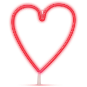 Luz neón Corazón Rojo