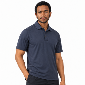 Polera UV Cooling Oxwear Amur Hombre Manga Corta Azul Catiónico