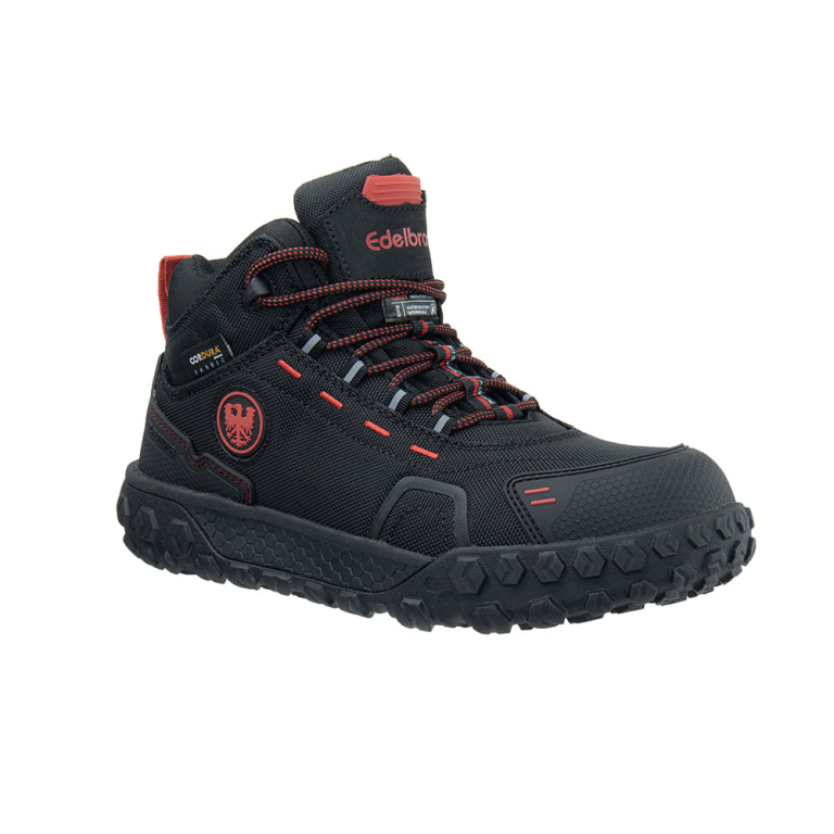 Botín de Seguridad Trabajo Edelbrock Banndit 6 MID Black/Red