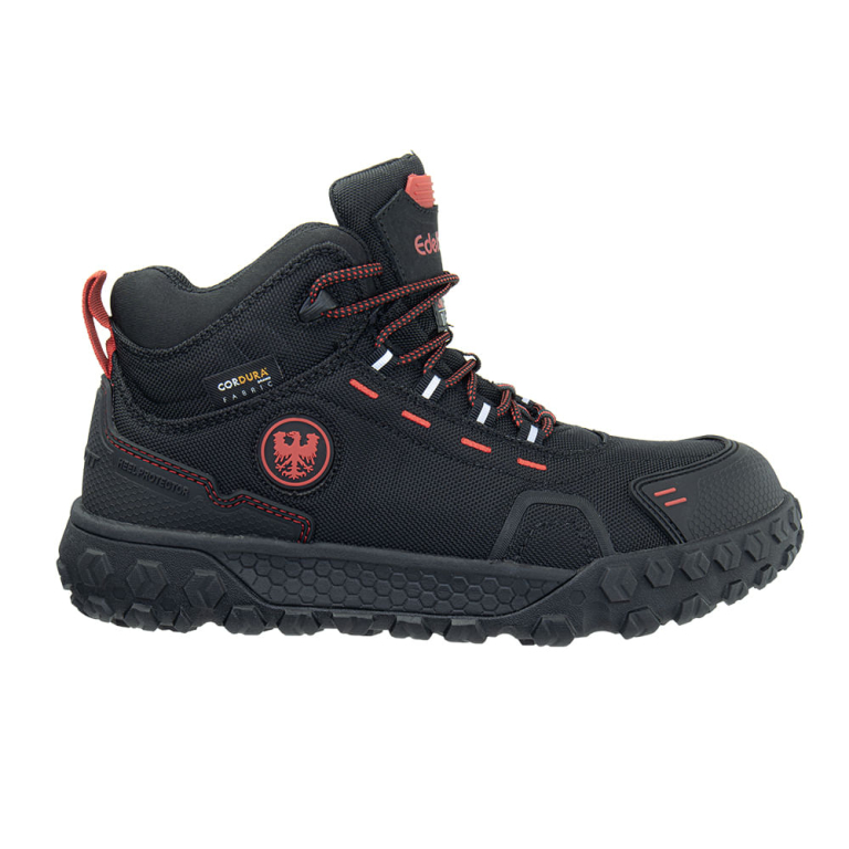 Botín de Seguridad Trabajo Edelbrock Banndit 6 MID Black/Red