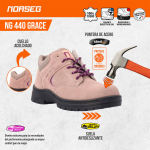 Calzado de Seguridad Ng 440 Grace Norseg para Mujer, Beige/morado, vista 9