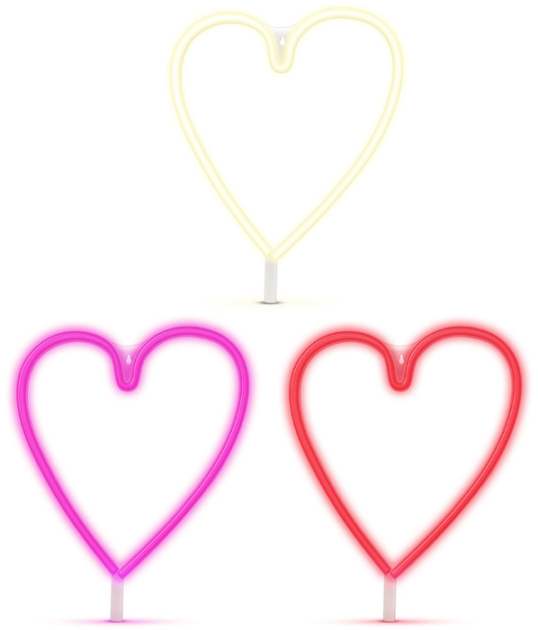 Luz neón Corazón Rojo
