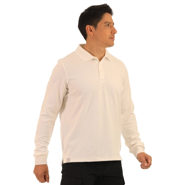 Polera UV Cooling Oxwear Kupol Hombre Manga Larga Blanco