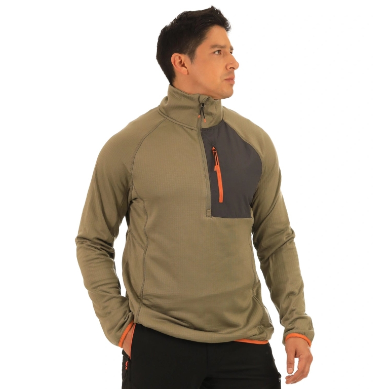 Polar Medio Cierre Oxwear Marlin Hombre Habano
