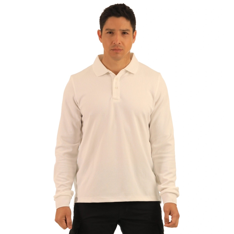 Polera UV Cooling Oxwear Kupol Hombre Manga Larga Blanco