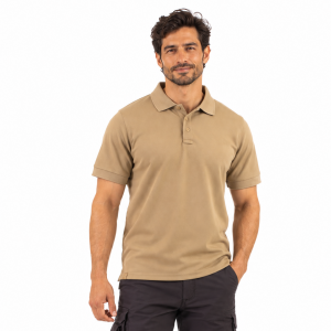 Polera UV Cooling Oxwear Kumera Hombre Manga Corta Beige Oscuro
