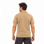 Polera UV Cooling Oxwear Kumera Hombre Manga Corta Beige Oscuro