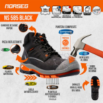 Calzado de Seguridad Ns 585 Black Norseg