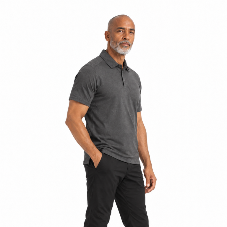 Polera UV Quickdry Oxwear Orenburg Hombre Manga Corta Antracita