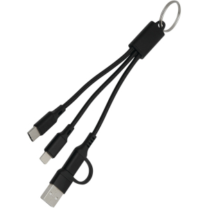Cable de carga con llavero Unikey Negro