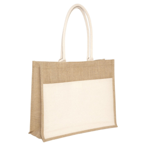 Bolsa de algodón y yute Yucatán 24 L Natural