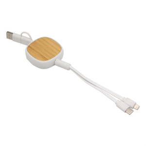 Cable retráctil de carga conny Blanco