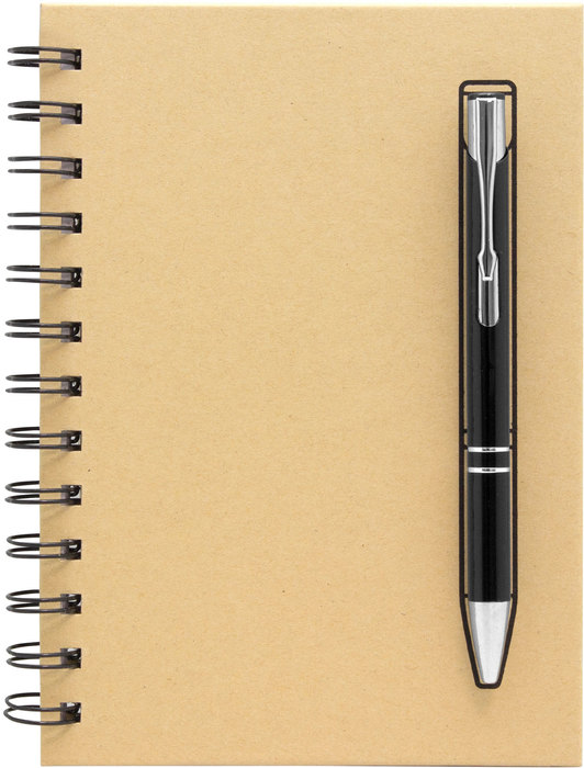 alt_promocional_publicitario_libreta_boligrafo_T638_frente_boligrafo.jpg Set de libreta y bolígrafo magic tinta negra Cartón