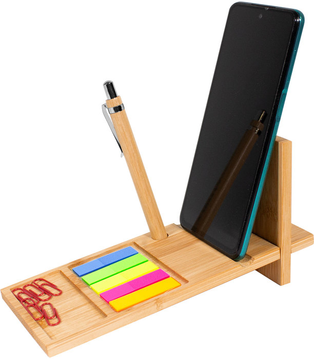 Organizador de escritorio de bambú nagano desk tinta negra Madera
