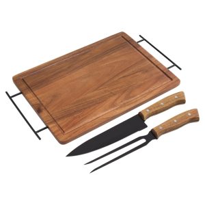 Set de asado / bbq brangus Madera