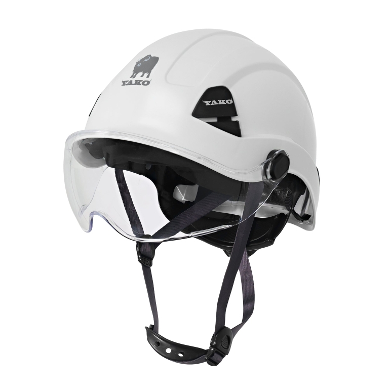 Casco de Seguridad Yako Steelpro Blanco Con Visera ISP