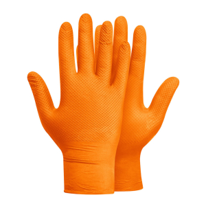 Guante Raven Nitrilo Texturizado 8 Gr Steelpro 50Und