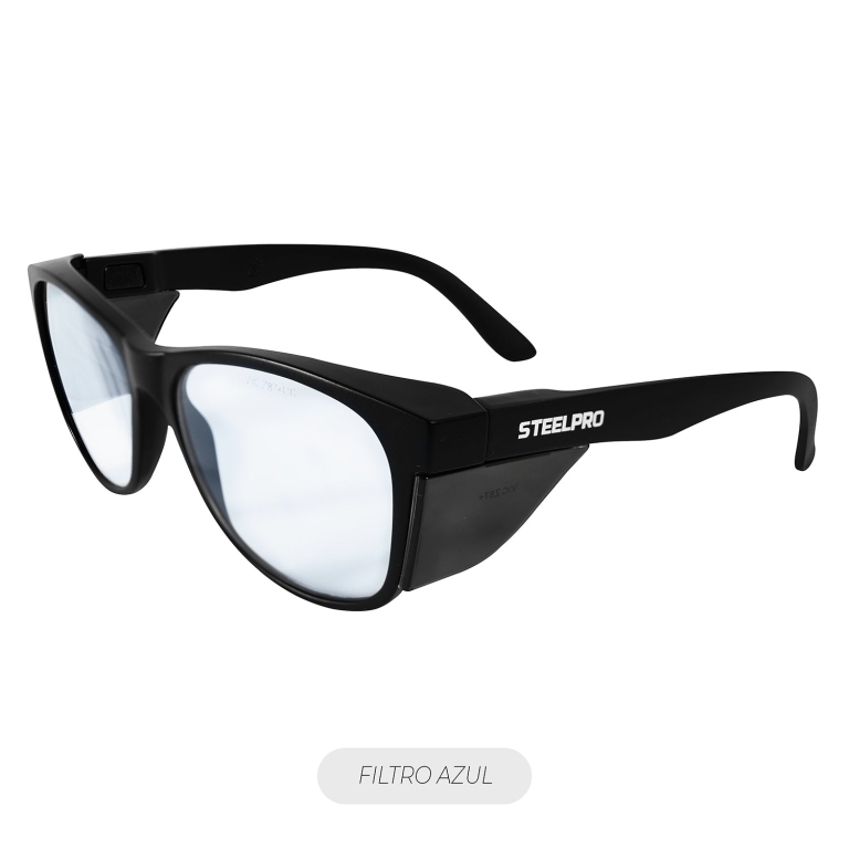 Lente de Seguridad Safeblack Claro Blue Blocker Steelpro
